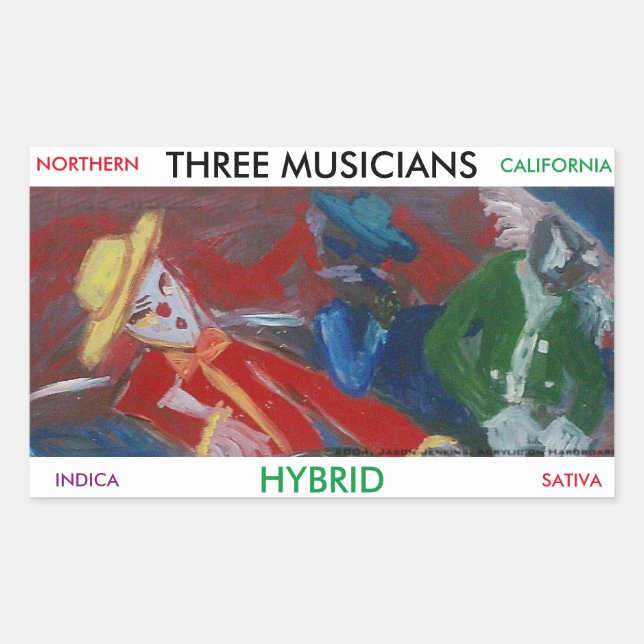 THREE MUSICIANS HYBRID STICKER (Front)