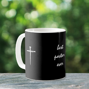 Three Nails Best Pastor Ever Christian Coffee Mug