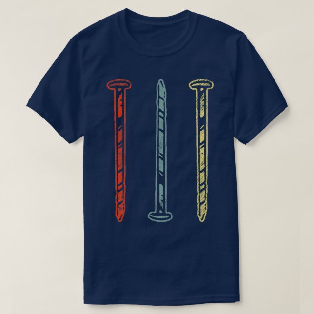 Three nails retro carpenter T-Shirt (Design Front)