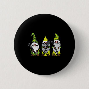 Three Nordic Gnomes Lacrosse Tomte Lax Player Men  2 Inch Round Button
