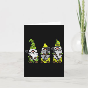 Three Nordic Gnomes Lacrosse Tomte Lax Player Men  Card