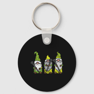 Three Nordic Gnomes Lacrosse Tomte Lax Player Men  Keychain