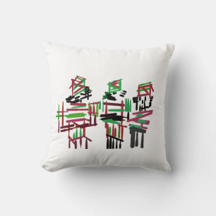 Three nutcrackers Christmas  Throw Pillow