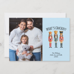 Three Nutcrackers Cute Christmas Photo Holiday Card