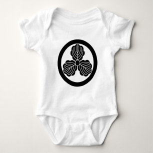 Three oak leaves(1) in circle baby bodysuit