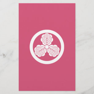 Three oak leaves(1) in circle stationery