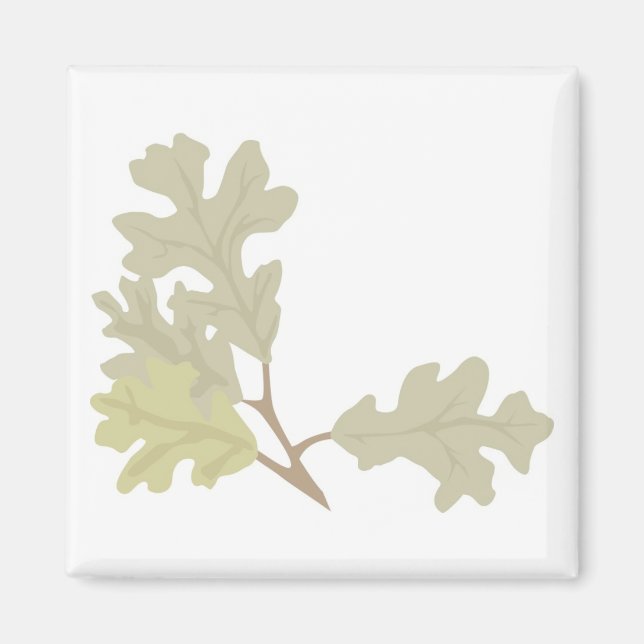 Three Oak Leaves Magnet (Front)