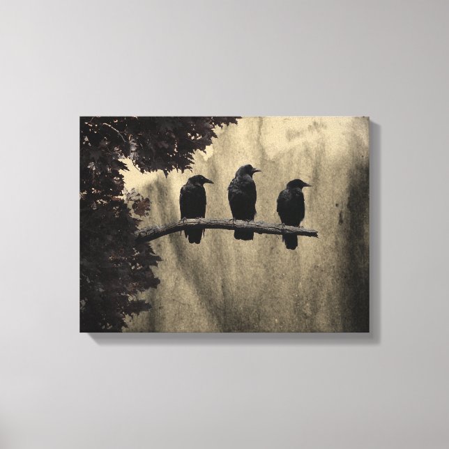 Three On A Tree Canvas Print (Front)