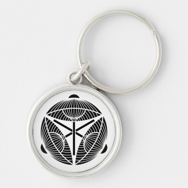 Three open Japanese umbrellas Keychain (Front)