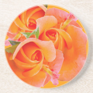 Three Orange Roses Coaster