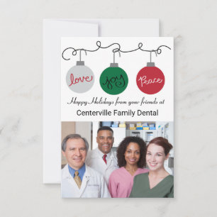Three Ornaments - 3x5 Company Card
