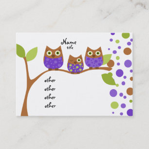 Three Owls Business Card