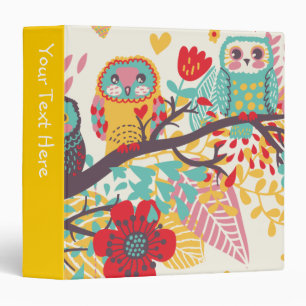 Three Owls on a Branch Binder