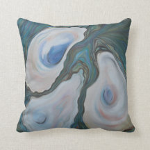 "Three Oysters"- Pillow 20" square
