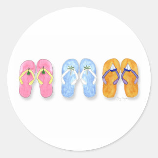 Three Pairs of Flip-Flops Sticker