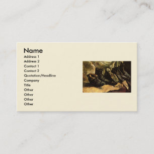 Three Pairs of Shoes by Vincent van Gogh Business Card
