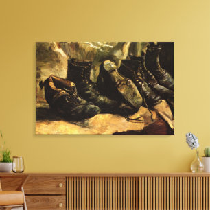 Three Pairs of Shoes by Vincent van Gogh Canvas Print