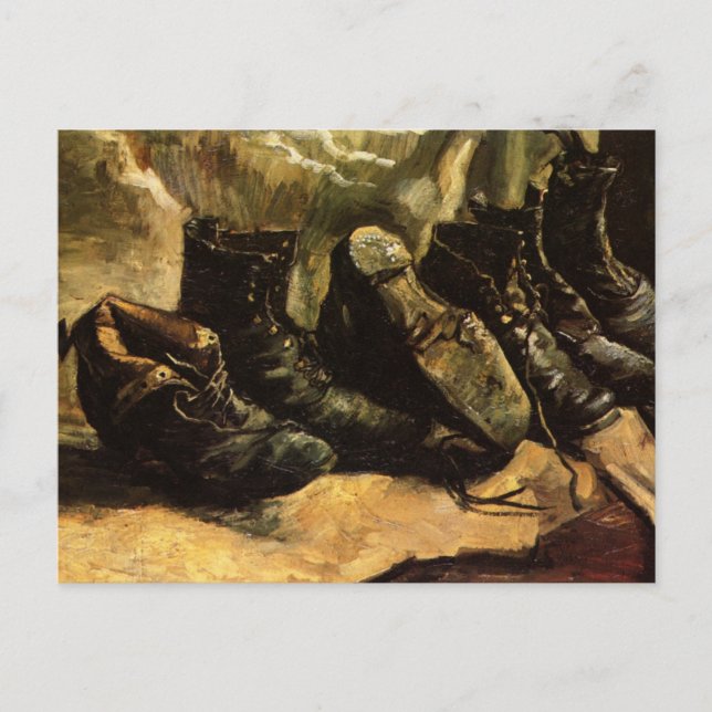 Three Pairs of Shoes by Vincent van Gogh Postcard (Front)