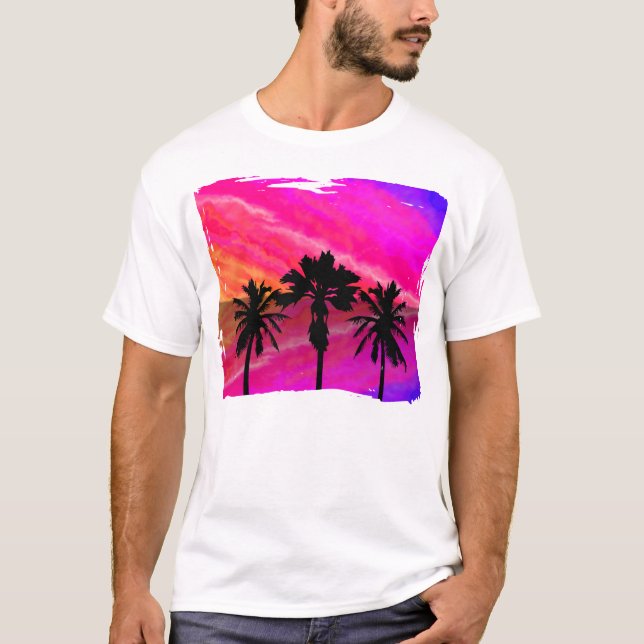 Three Palm Sunset T-Shirt (Front)