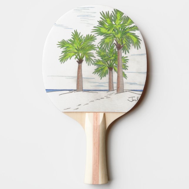THREE PALMS Ping-Pong Paddle (Back)
