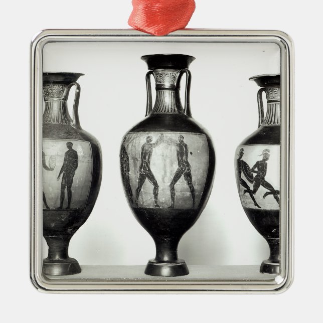 Three Panathenaic amphorae Metal Ornament (Front)