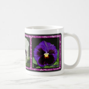 Three Pansies 01 Coffee Mug