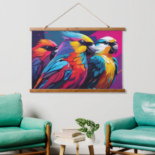 Three Parrots Wall Tapestry