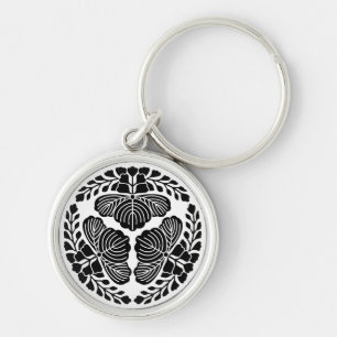 Three paulownia blooms, heads facing outward keychain