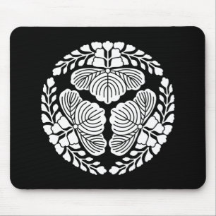 Three paulownia blooms, heads facing outward mouse pad