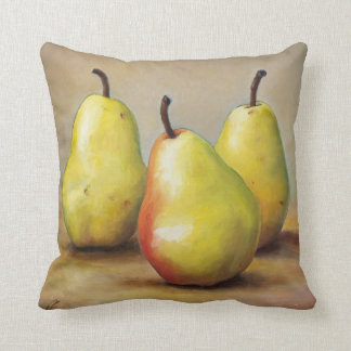 Three Pears Throw Pillow