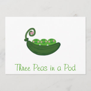 Three Peas In a Pod Invitation