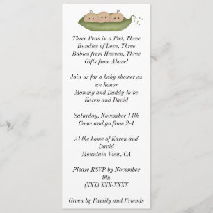Three Peas in a Pod Invitation