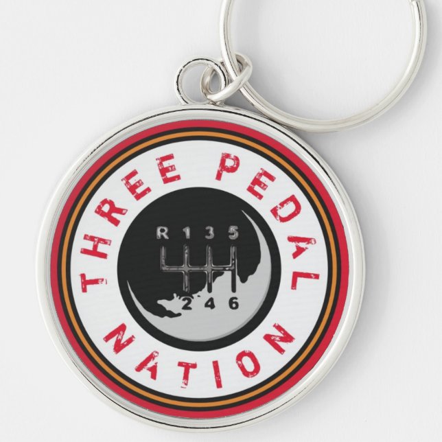THREE PEDAL NATION Keychain (Front)
