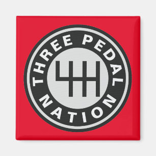 THREE PEDAL NATION Magnet