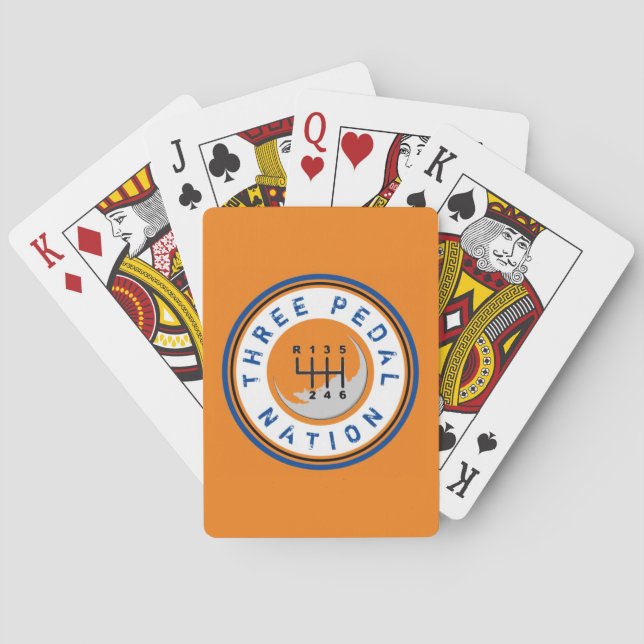 THREE PEDAL NATION PLAYING CARDS (Back)