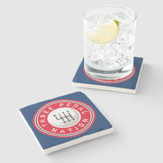 THREE PEDAL NATION Stone Coaster