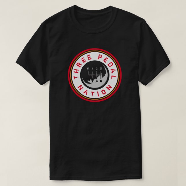 THREE PEDAL NATION T-Shirt (Design Front)