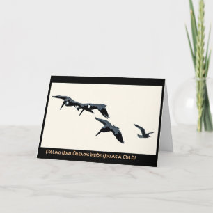 Three Pelicans & Seagull Digital Card