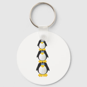 Three Penguins Keychain