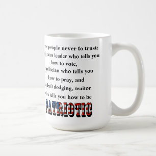 Three people never to trust: coffee mug