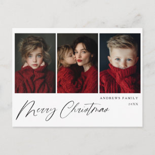Three photo Christmas Holiday Design