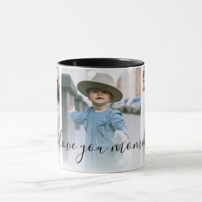 Three Photo I Love You Mommy Custom Mug (Center)