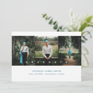 three photo minimalistic elegant announcement
