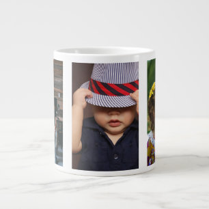 Three Photo Personalized Custom Large Coffee Mug
