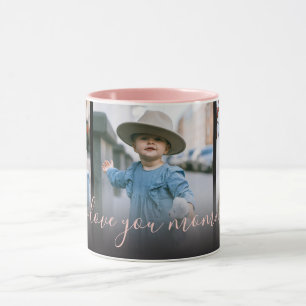 Three Photo Pink I Love You Mommy Mug