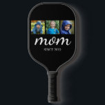 Three Photo Sports Mom  Pickleball Paddle<br><div class="desc">Three Photo Sports Mom Pickleball Paddle 
Customize this fun pickleball paddle with your three favorite family photos for a great gift for Mom.</div>