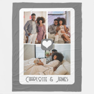 Three Photo Template Personalized By You Fleece Blanket
