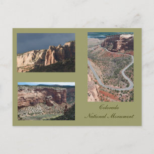 Three Photos of Colorado National Monument Postcard