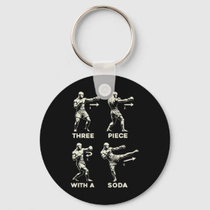 Three-piece Soda Mma And Kickboxing Fighter Combo Keychain