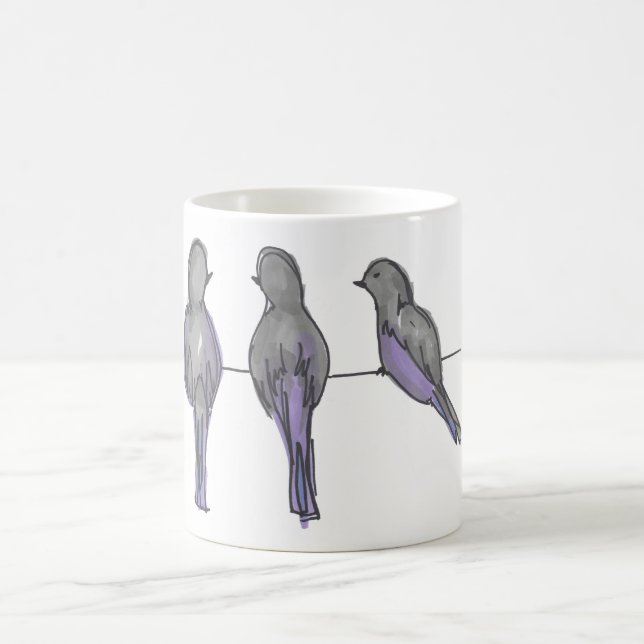 Three Pigeon Pals Coffee Mug (Center)